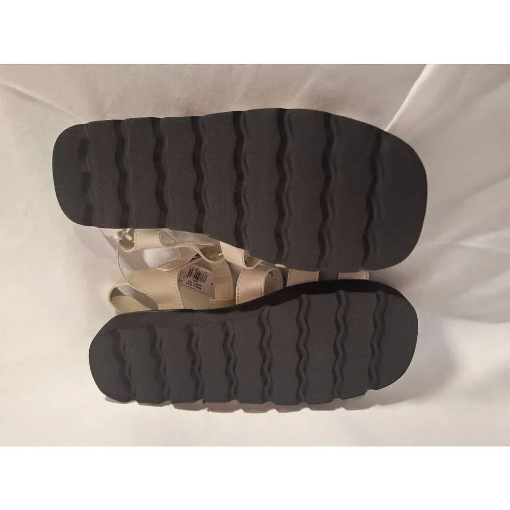 Old Navy Faux Leather Platform Fishermans‎ Sandal for Girls Size 2Y NEW
